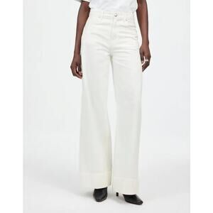 $138 New Madewell Superwide-leg Jeans - White - 25